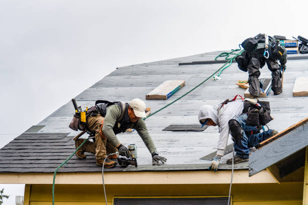 Professional Gutter Installation technician working in Garrett, IN